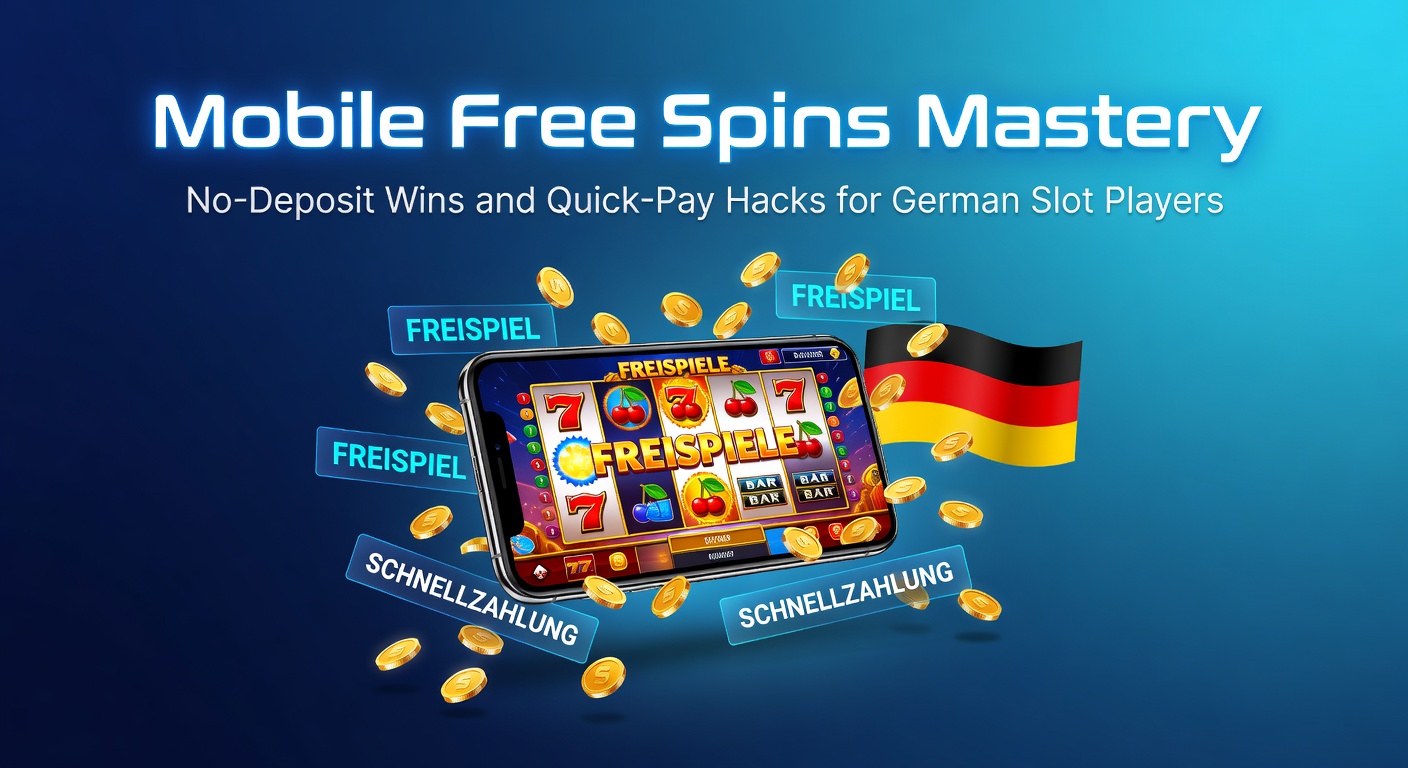 Smartphone mit drehenden Slot-Rollen und Free-Spins-Symbolen auf hellem Display, typisch für mobile Casino-Apps im April 2026