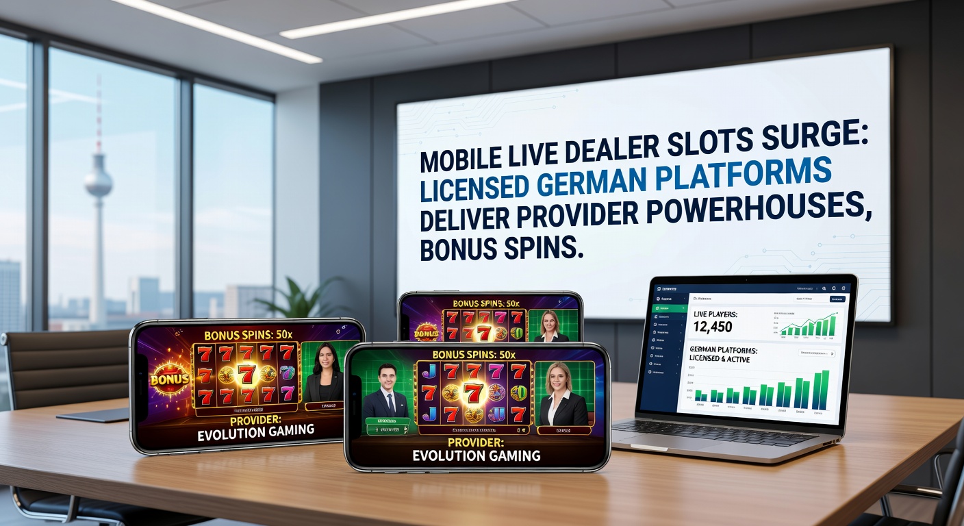 Nahaufnahme eines Jackpots, der auf einer mobilen Live-Dealer-Slot-Plattform explodiert, mit Dealer im Hintergrund und Zahlungssymbolen